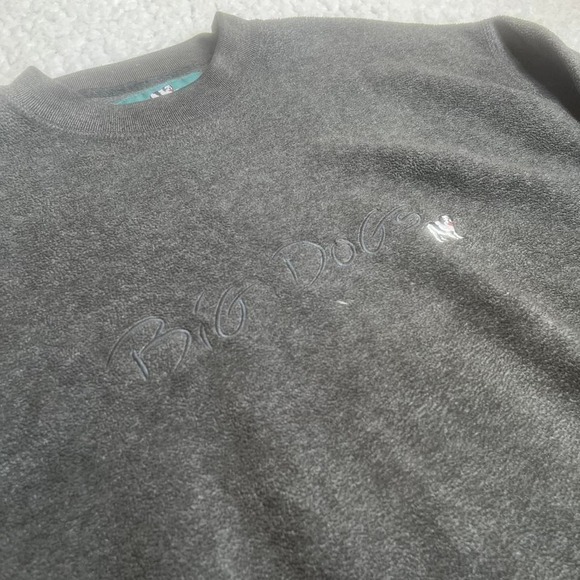 Vintage big dogs men's grey all embroidered crew neck sweatshirt fleece boxy M - Picture 6 of 8